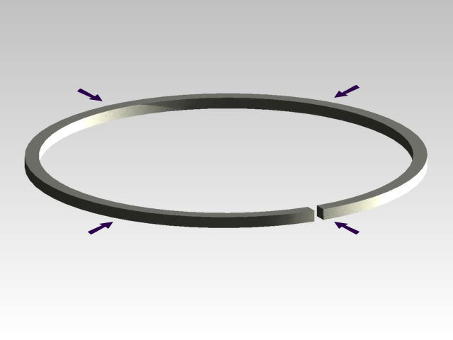 CONTRACTING PISTON RINGS / CONTRACTING SEAL RINGS