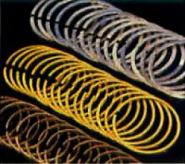 Various coiled seal rings designed for leak protection and fluid containment in precision systems