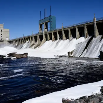 Hydroelectric dam representing industrial applications of piston and seal rings in servo motor overhauls