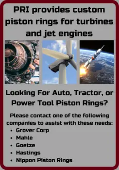 Precision Rings disclaimer stating they do not make rings for auto, tractor, or power tools