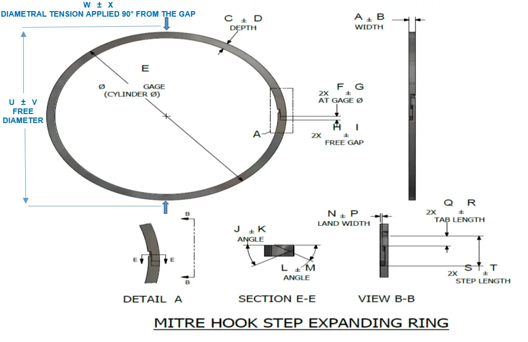 Mitre Hook Expanding Ring
