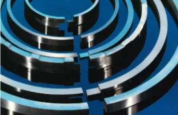 Custom piston rings in various sizes manufactured with precision for industrial applications