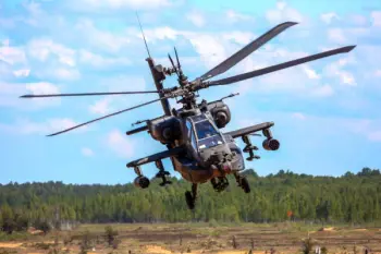 Military helicopter representing defense industry applications for custom piston rings and sealing components